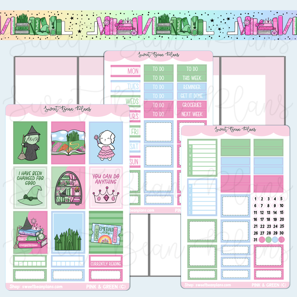 Pink & Green Hobo COUSIN Weekly Kit