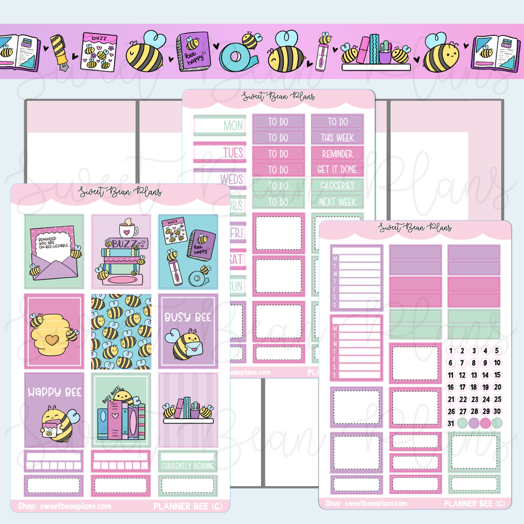 Planner Bee Hobo COUSIN Weekly Kit