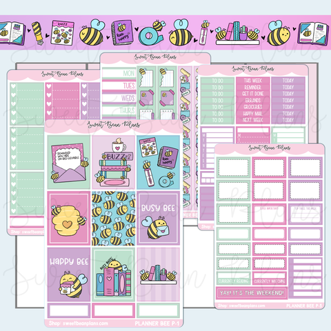 Planner Bee Weekly Kit Vinyl Planner Stickers