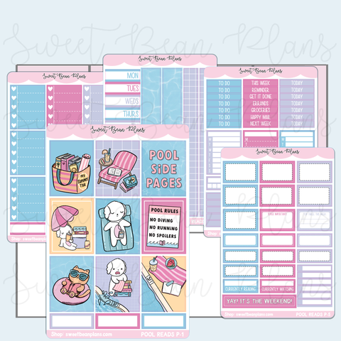 Pool Reads Weekly Kit Vinyl Planner Stickers