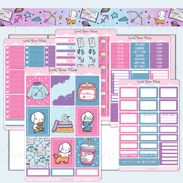 Sagittarius Weekly Kit Vinyl Planner Stickers