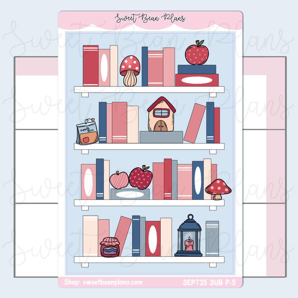 September 2025 Large Bookshelf Sticker | VAULT25 P-5