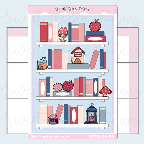 September 2025 Large Bookshelf Sticker | VAULT25 P-5