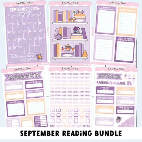 September 2026 READING Journal Bundle (6 Pages)