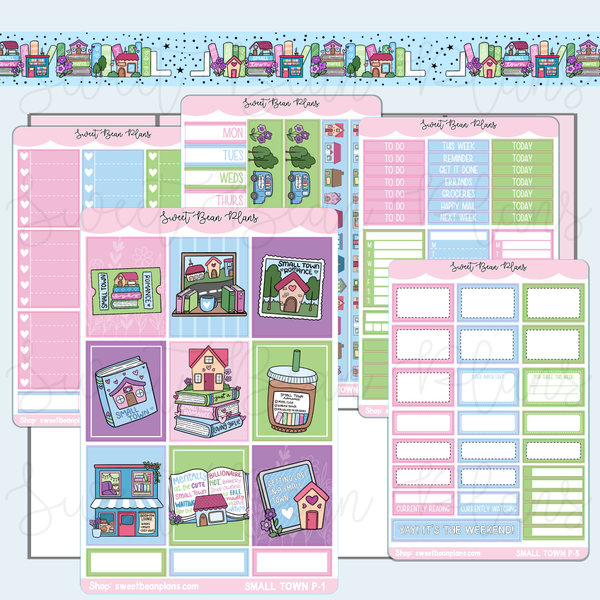 Small Town Romance Weekly Kit Vinyl Planner Stickers