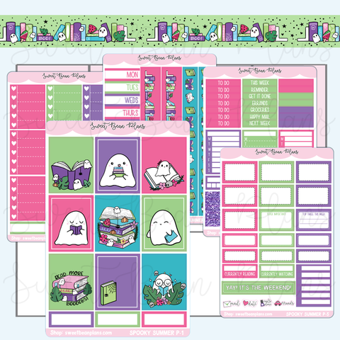 Spooky Summer Weekly Kit Vinyl Planner Stickers