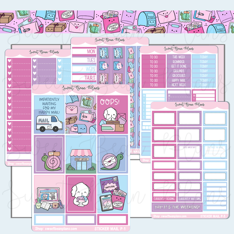 Sticker Mail Weekly Kit Vinyl Planner Stickers