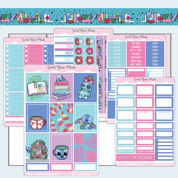 Stitch Reads Weekly Kit Vinyl Planner Stickers