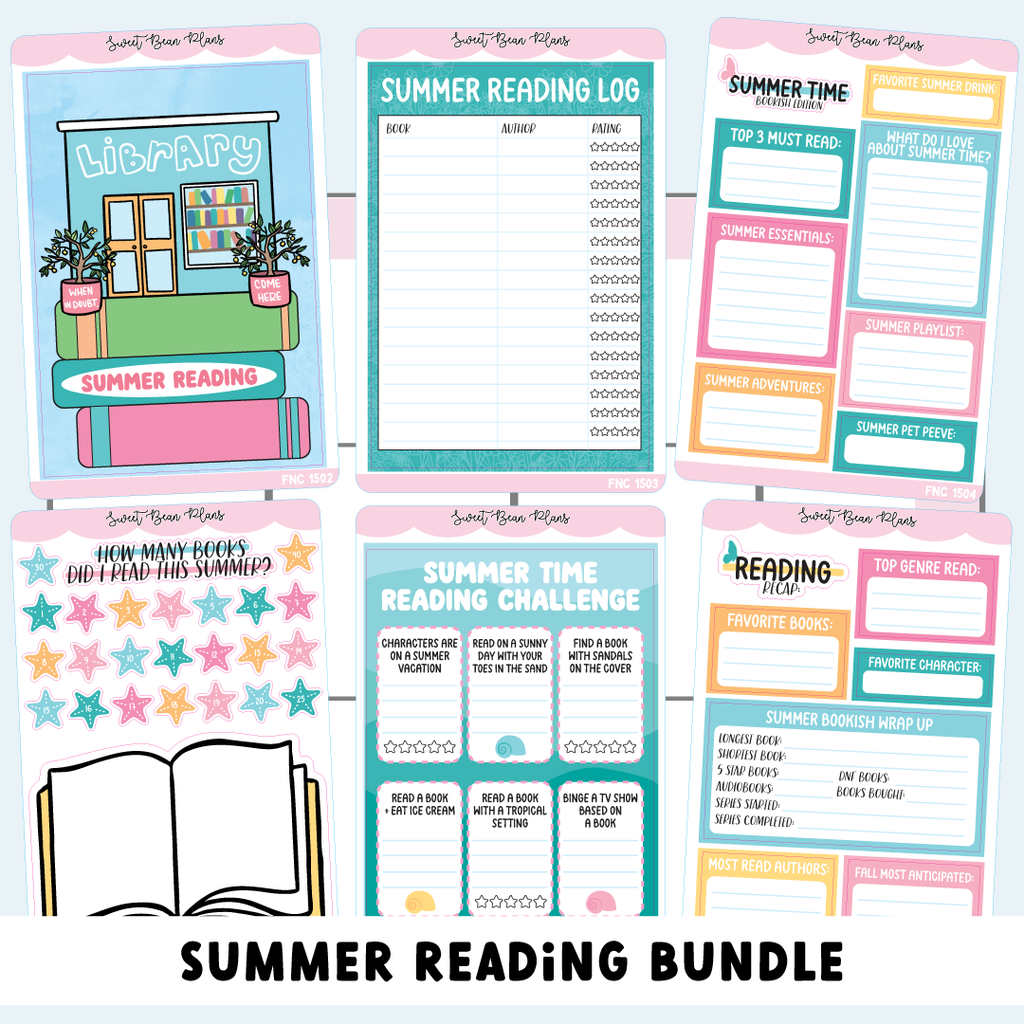 Summer READING Journal Bundle (6 Pages)