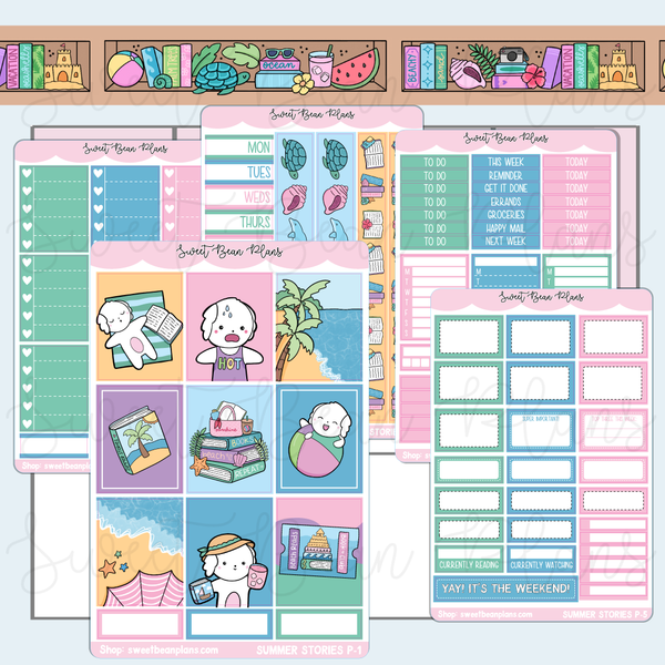 Summer Stories Weekly Kit Vinyl Planner Stickers