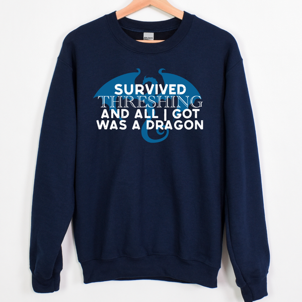 Threshing Fourth Wing Navy Sweatshirt | OFFICIALLY LICENSED – Sweet ...