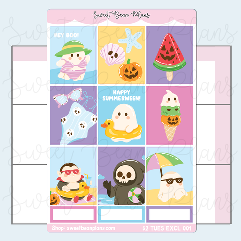 Summerween $2 Tues Exclusive Vinyl Planner Stickers | Tues 001