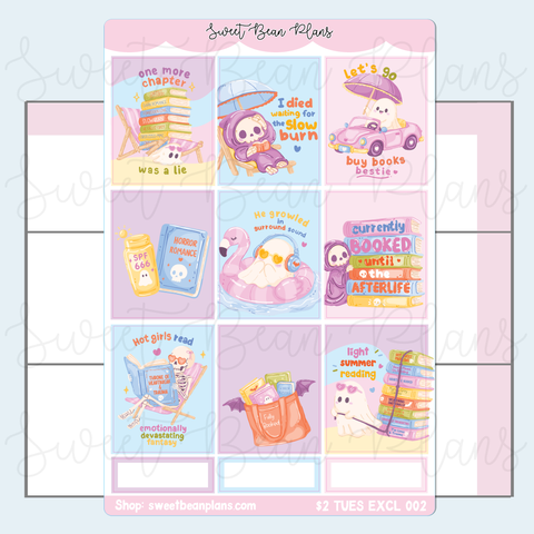 Bookish Summerween $2 Tues Exclusive Vinyl Planner Stickers | Tues 002