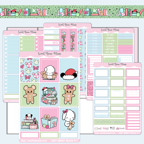 Very Merry Reads Weekly Kit Vinyl Planner Stickers
