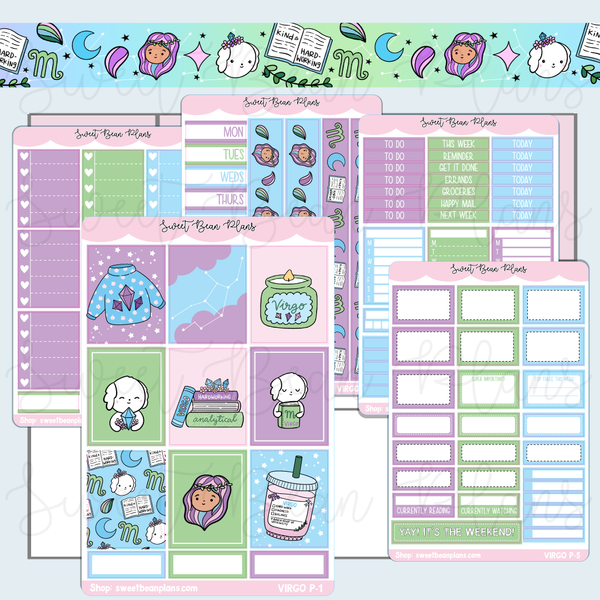 Virgo Weekly Kit Vinyl Planner Stickers