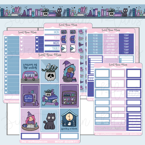 Witchy Season Weekly Kit Vinyl Planner Stickers