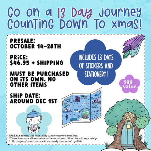 13 Day Sticker & Stationery Advent PRESALE (PURCHASE SEPARATELY)