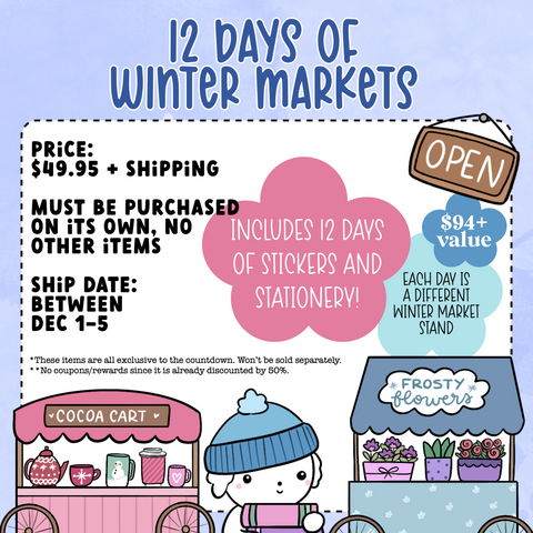 12 Days of Winter Markets (PURCHASE SEPARATELY)