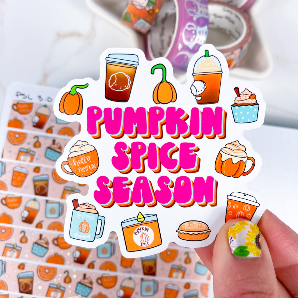 Pumpkin Spice Season Premium Vinyl Die Cut