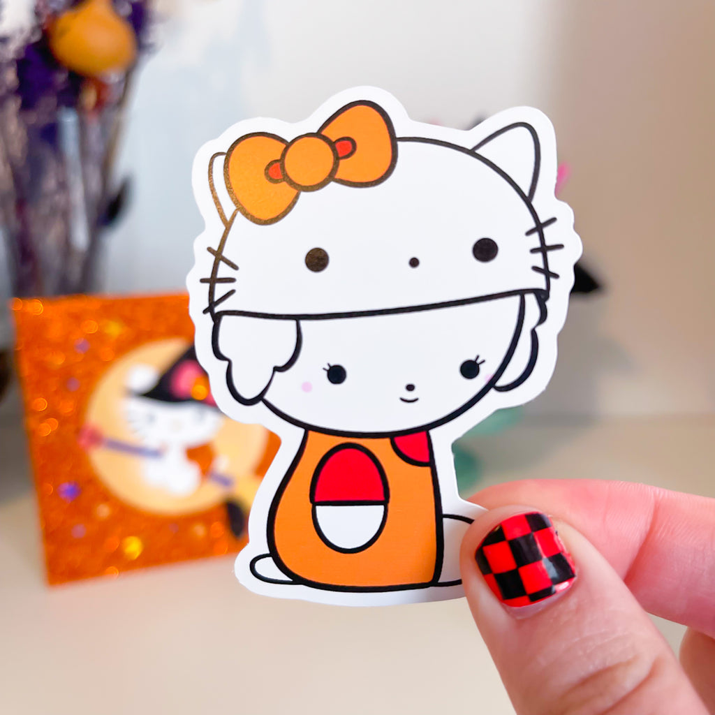 Hello Fall Bean Premium Vinyl Die Cut