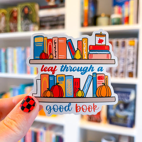 Leaf Through Books Premium Vinyl Die Cut