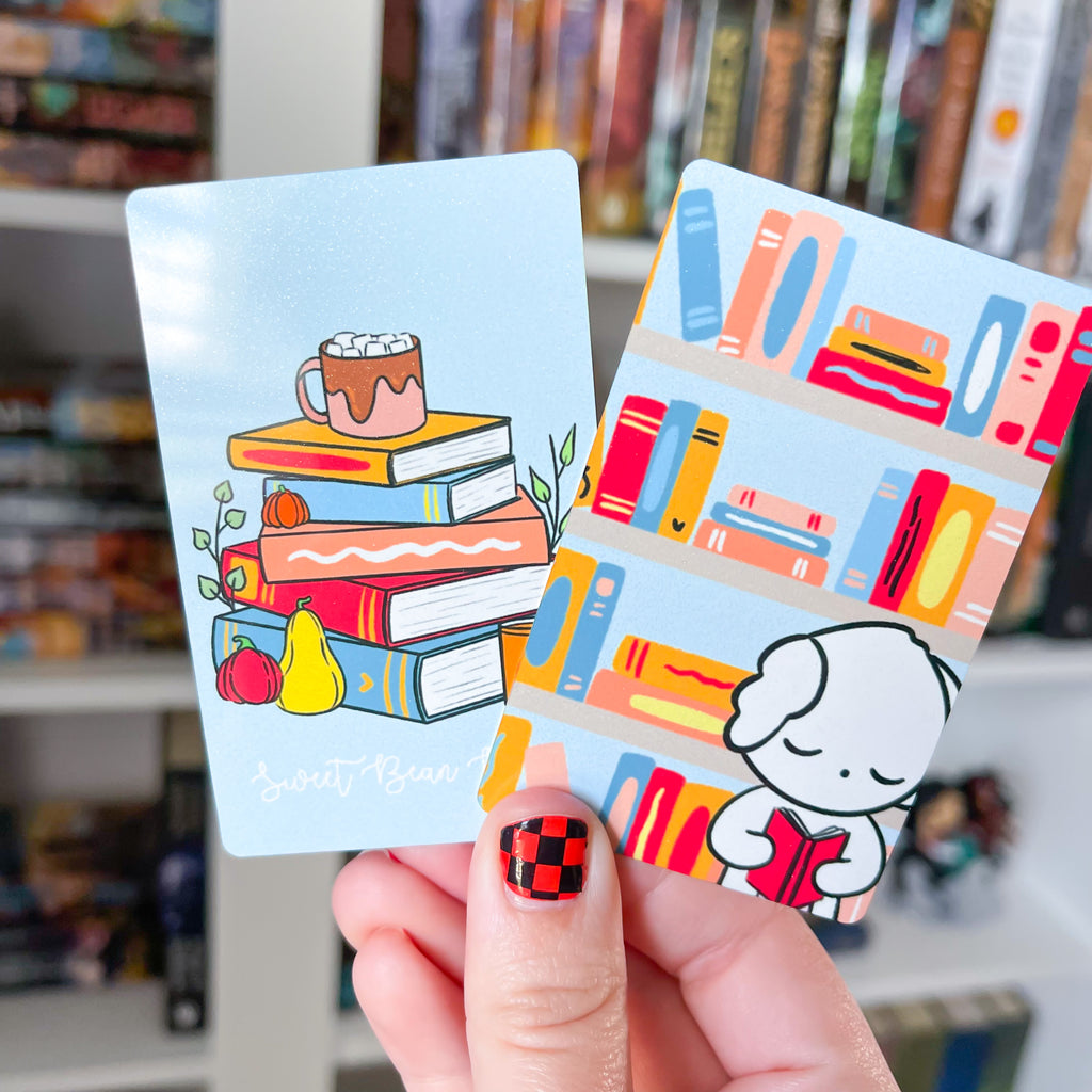 Autumn Reads Bean Washi Card