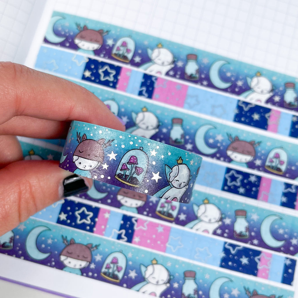 LIMIT 2 PER PERSON Holo Foil Fairy Forest Bean Washi Tape (15mm)
