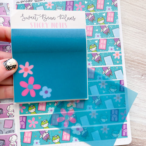 Monster Flowers Vellum Sticky Notes