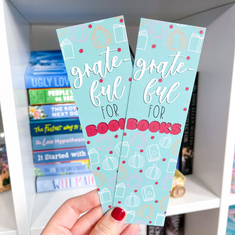 Grateful for Books Premium Card Stock Bookmark