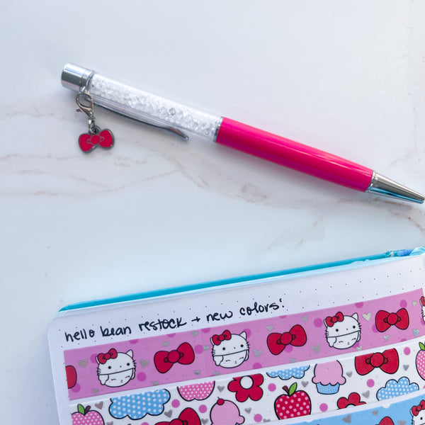 Hello Bean Crystal Pen with Charm