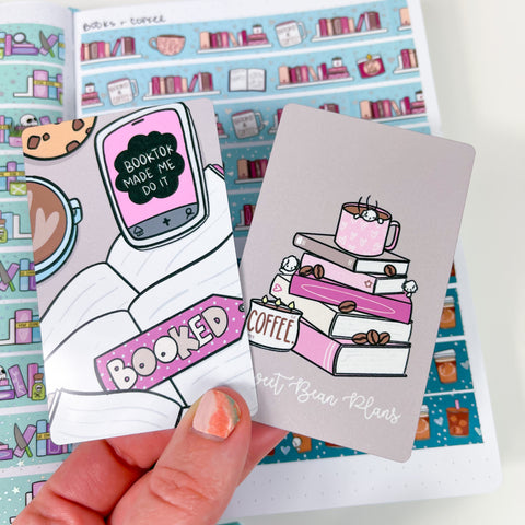 Books & Coffee Washi Card