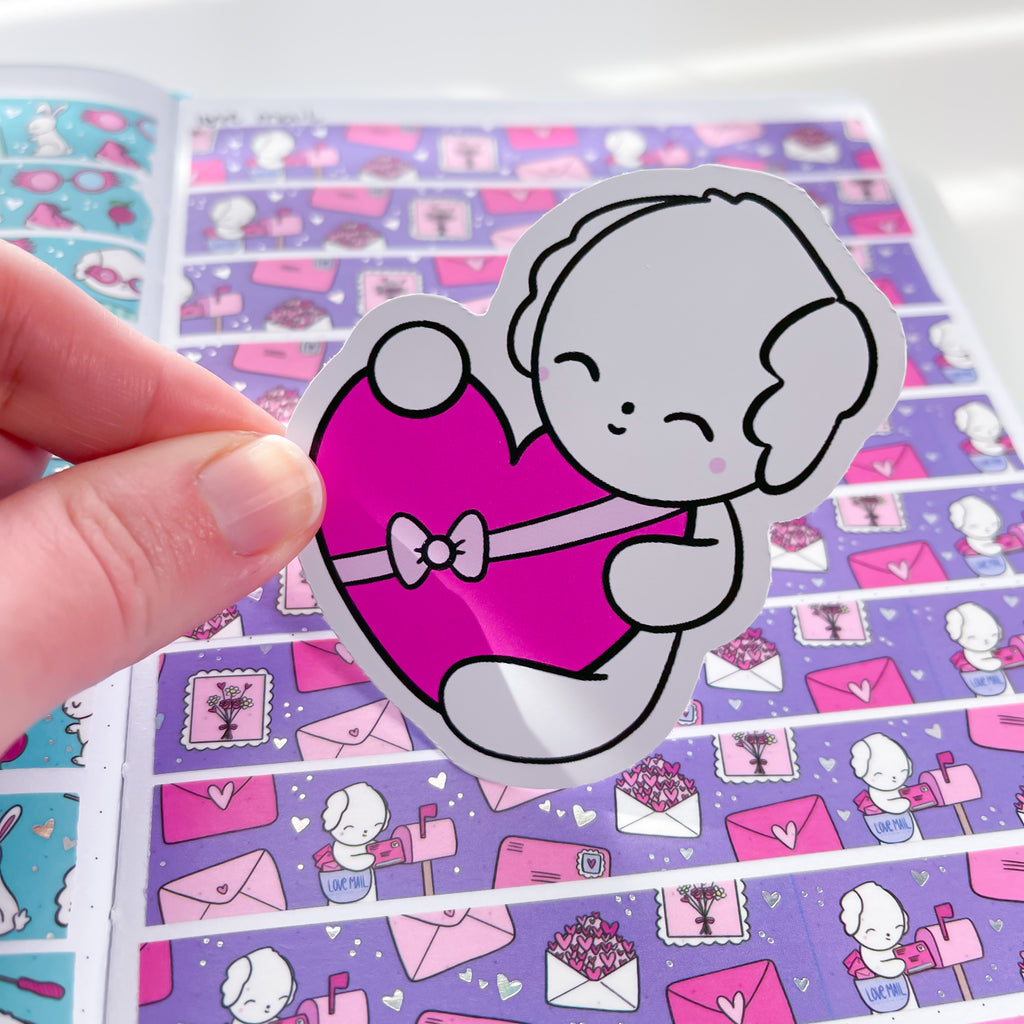 Valentine's Bean Premium Vinyl Die Cut