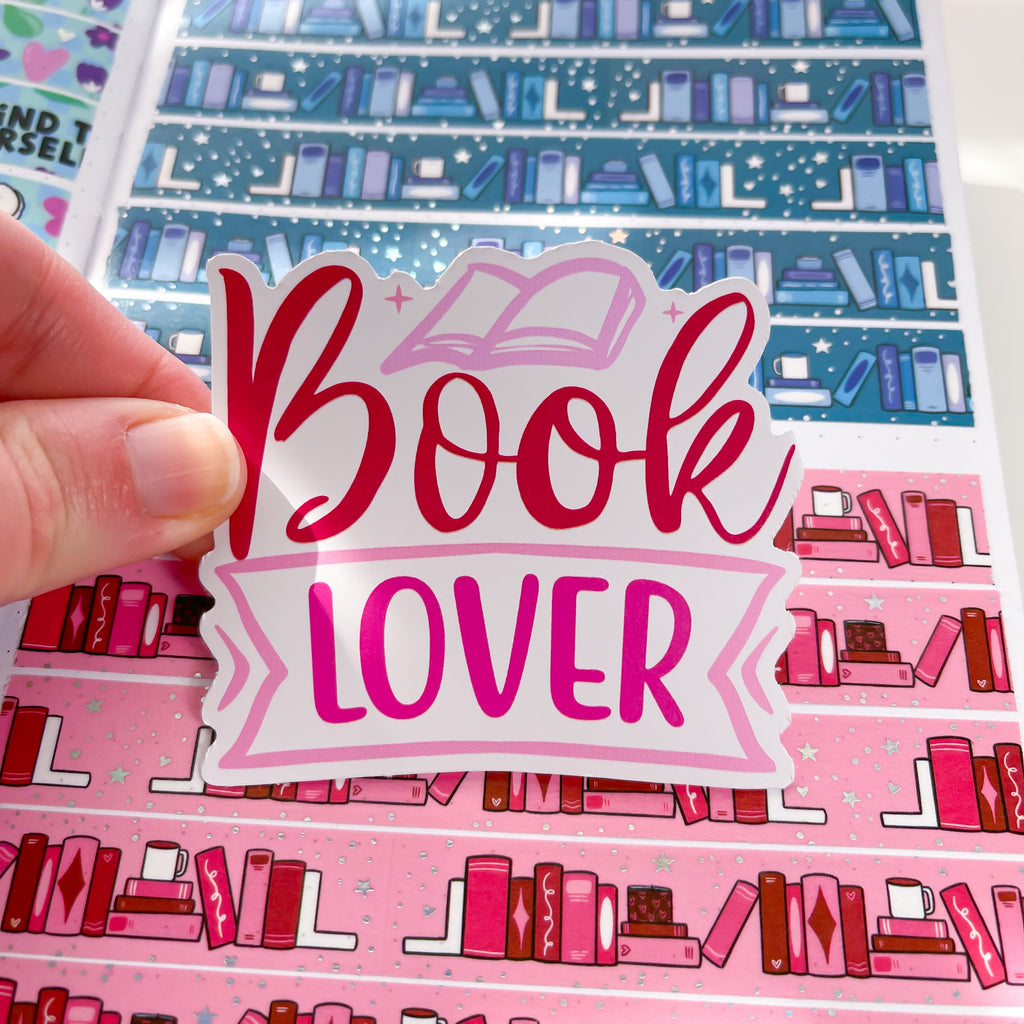 Book Lover Typography Premium Vinyl Die Cut