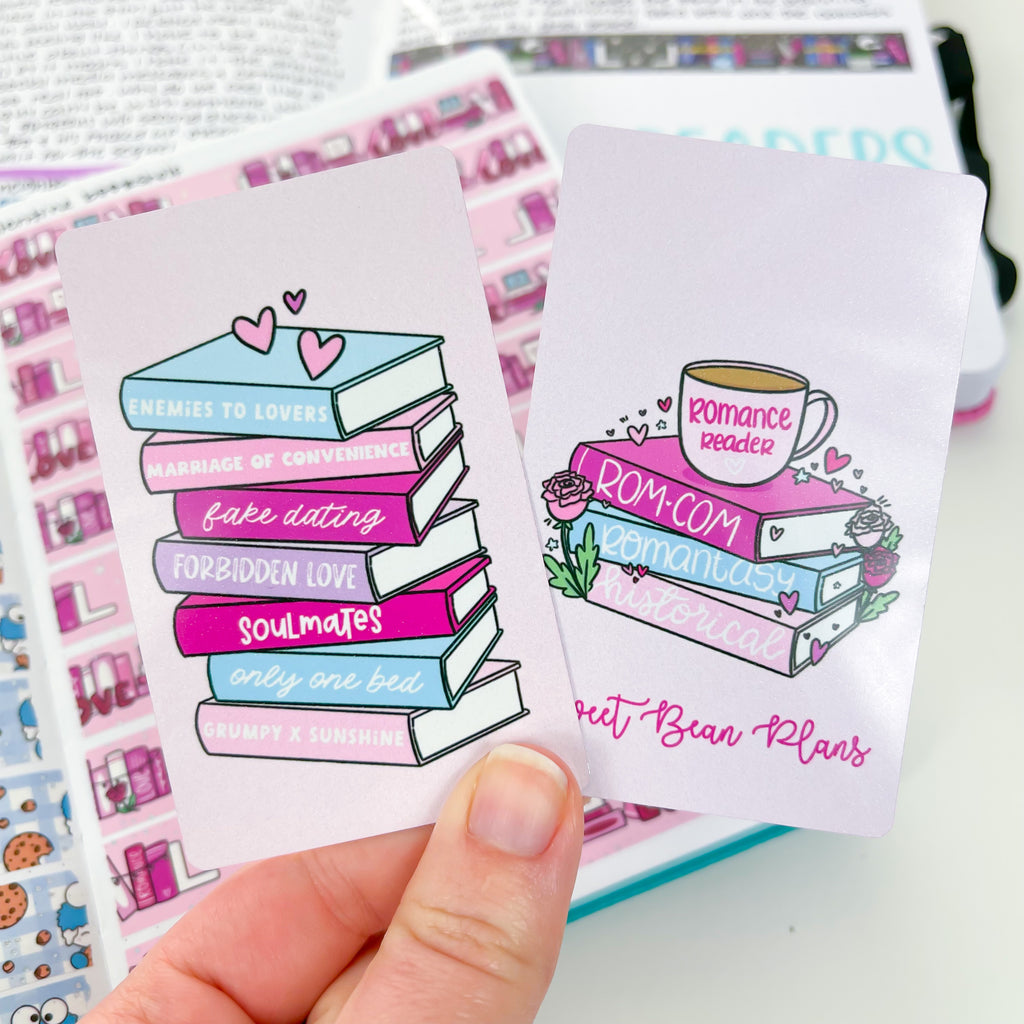 Romance Book Stacks Washi Card