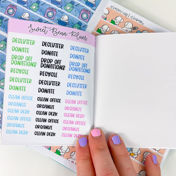 Bean Cleans Sticker Book