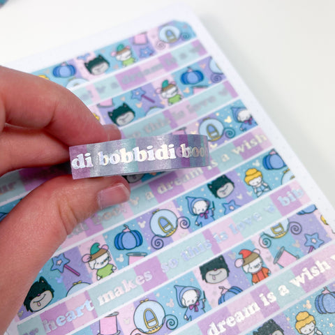 Holo Foil Fairytale Quotes Washi Tape (10mm)