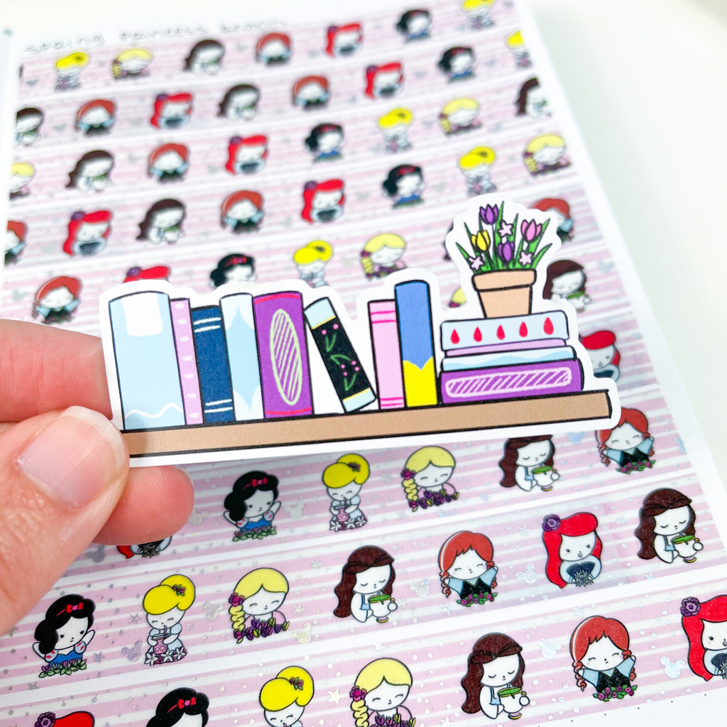 Spring Princess Bookshelf Premium Vinyl Die Cut