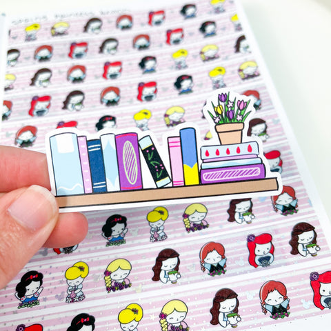 Spring Princess Bookshelf Premium Vinyl Die Cut