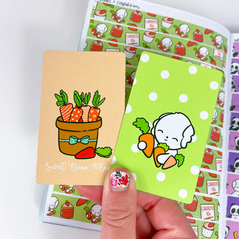 Carrot Bean Washi Card