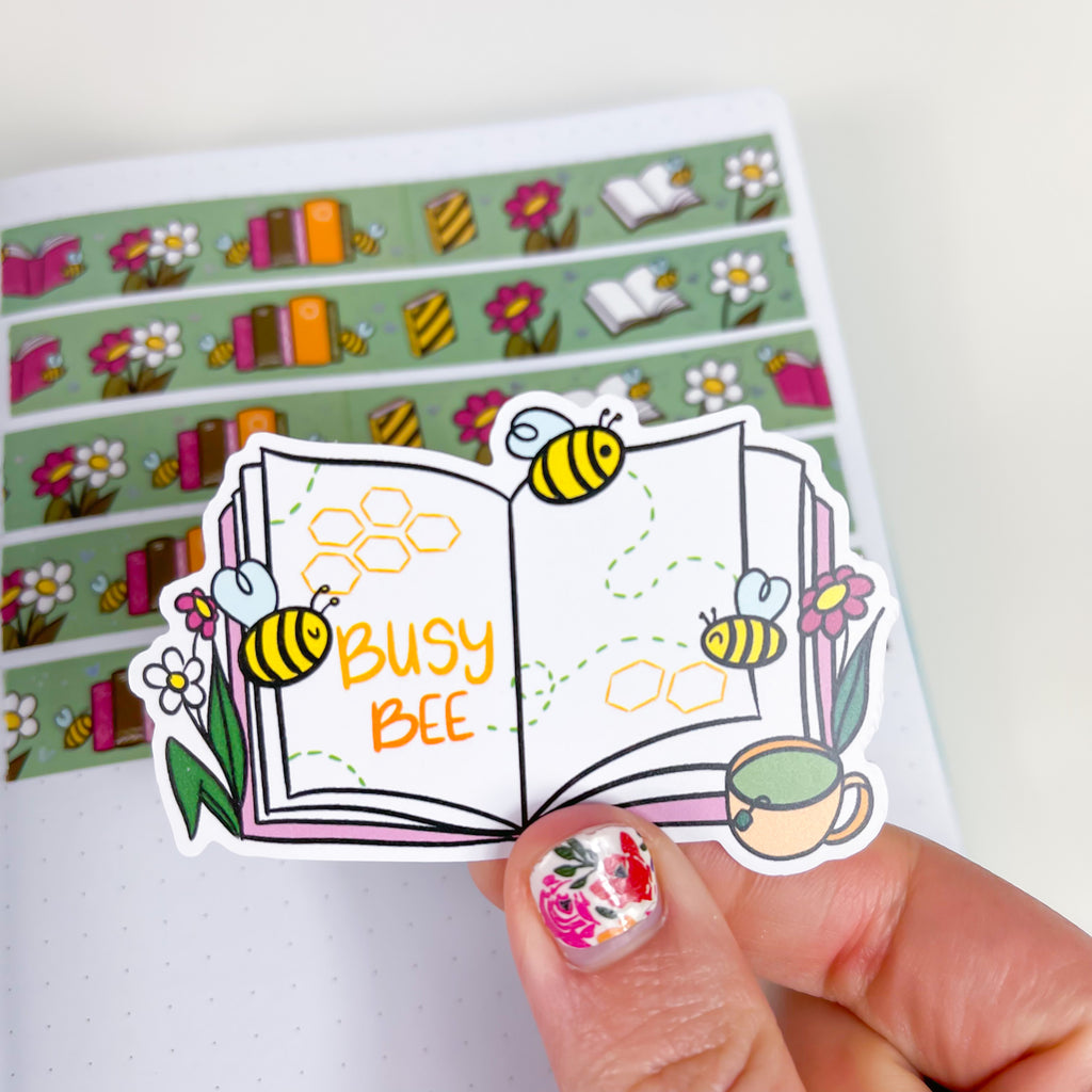Busy Bee Book Premium Vinyl Die Cut