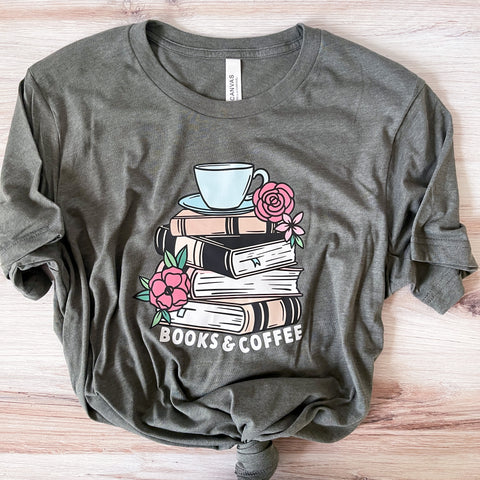 Books + Coffee Bookish Shirt