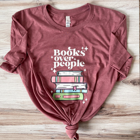 Books Over People Reading Shirt