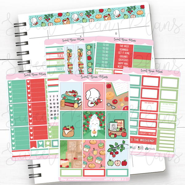 Apple Cider Weekly Kit Vinyl Planner Stickers