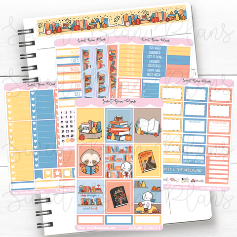 Autumn Reads Weekly Kit Vinyl Planner Stickers