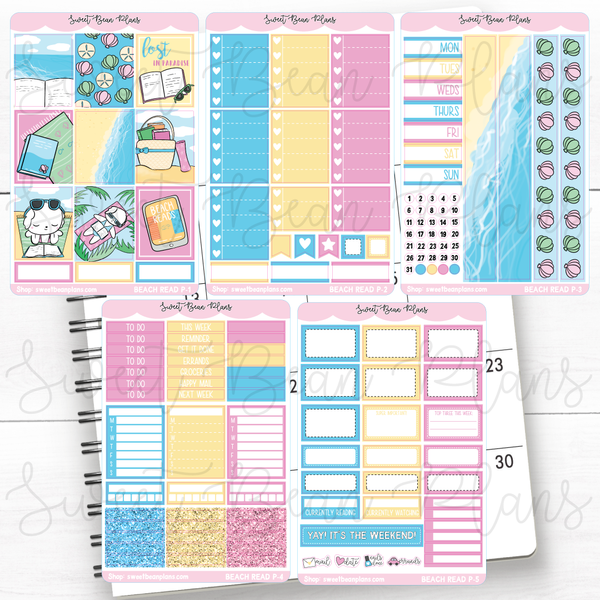 Beach Reads Weekly Kit Vinyl Planner Stickers