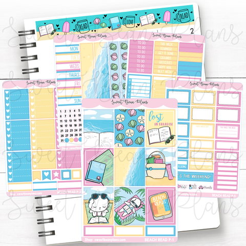 Beach Reads Weekly Kit Vinyl Planner Stickers