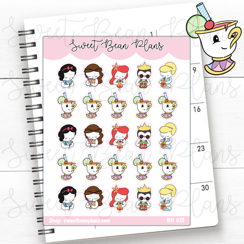 Princess + Villains Paradise Vinyl Planner Stickers | Bn 035