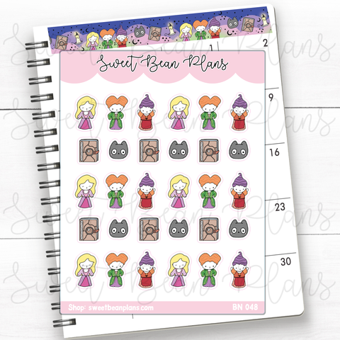 Hocus Witch Beans Vinyl Planner Stickers | Bn 048