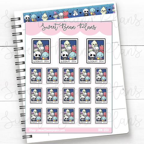 Nightmare Before Bean Vinyl Planner Stickers | Bn 050