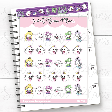 Scary Boo Beans Vinyl Planner Stickers | Bn 053